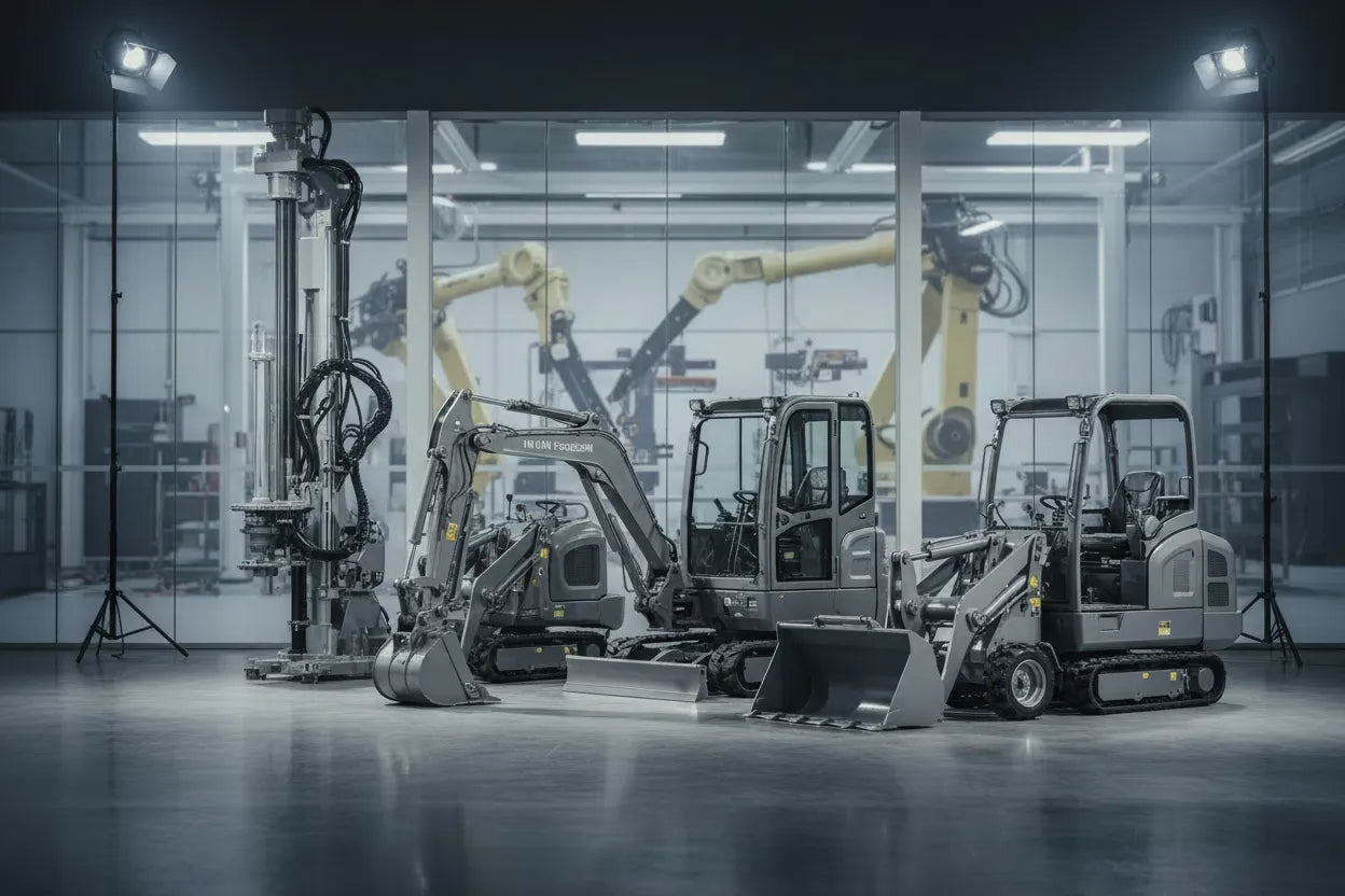 Linea Titanium di macchine compatte professionali per edilizia e industria